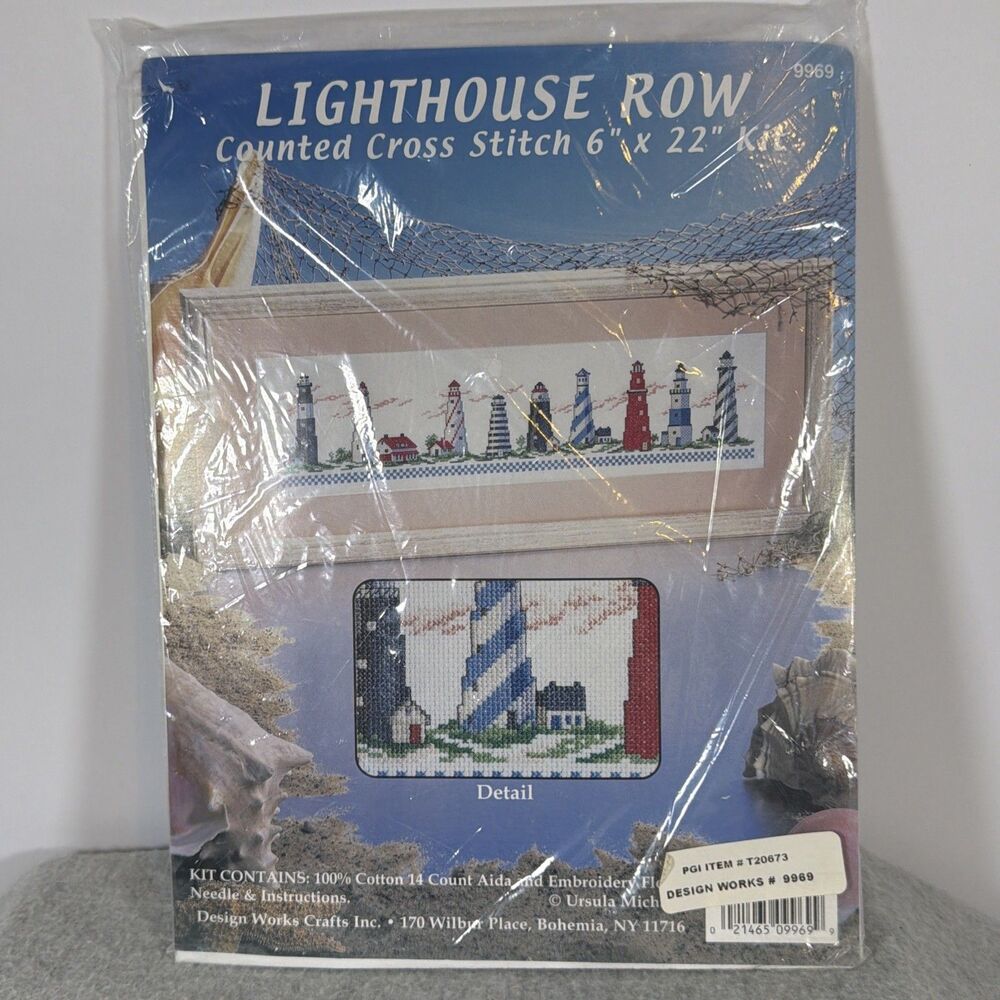 Lighthouse Row  counted cross stitch kit by Design Works Inc.